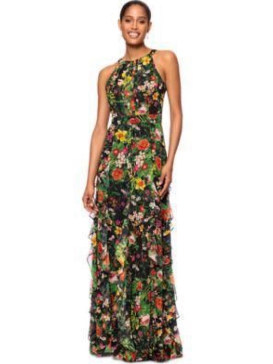 Betsy & Adam Dresses & Skirts - NWT Betsy & Adam Women’s Floral Print Ruffle Long Dress Size 8